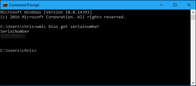 How To Find Serial Number Windows 10